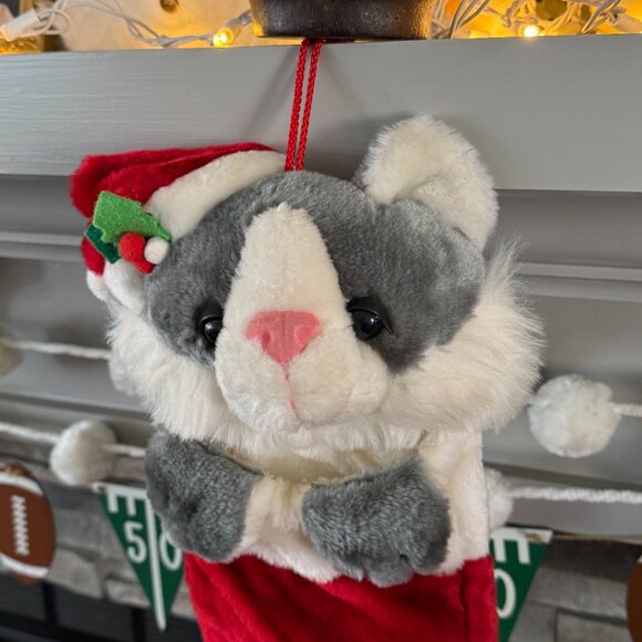 Vintage 3D Kitten Christmas Stocking - Picture 6 of 9